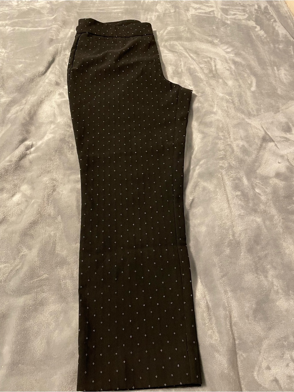 Kim Rogers Black Knit Pants with Silver Glitter Accents